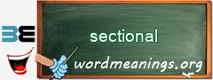 WordMeaning blackboard for sectional